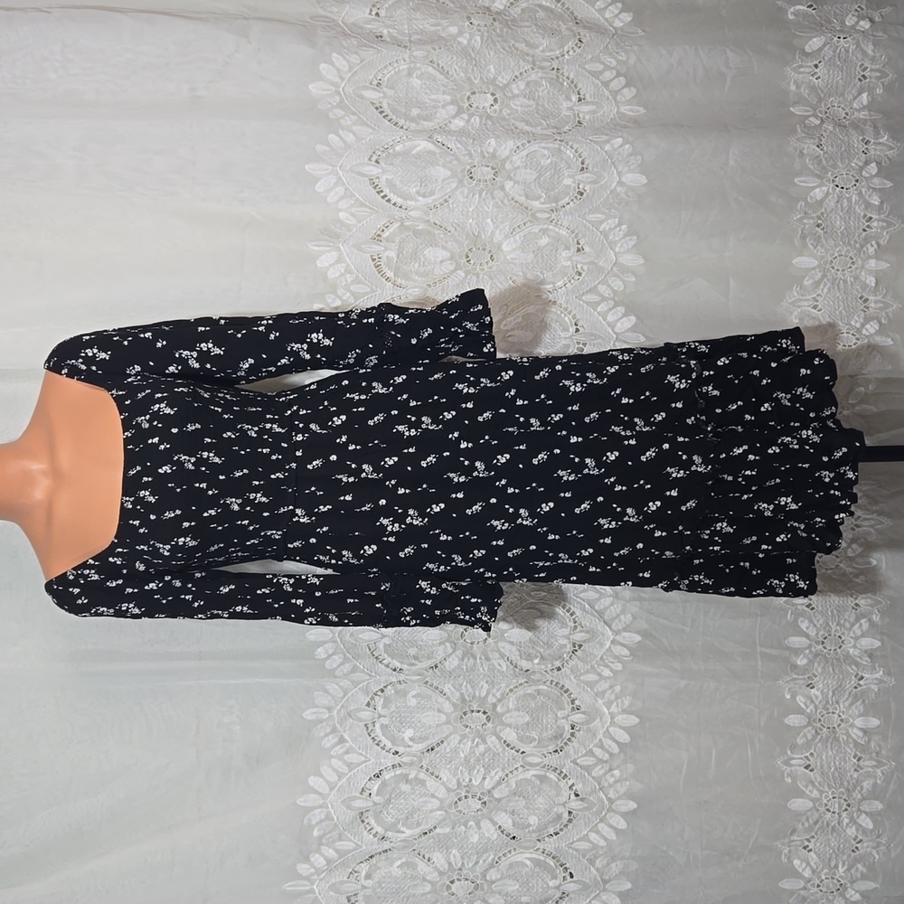 PROMESA Black Floral Print Dress size Small